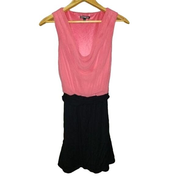 Express Medium Swoop Neck Above the Knee Slip Dress - Picture 1 of 5